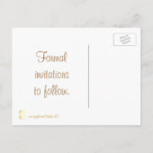 Enregistrer la date de mariage cartes postales, ro (Dos)