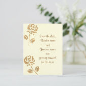 Enregistrer la date de mariage cartes postales, ro (Debout devant)