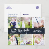 ENREGISTRER LA DATE Denim Mariage 6 PHOTO Carte po (Devant / Derrière)