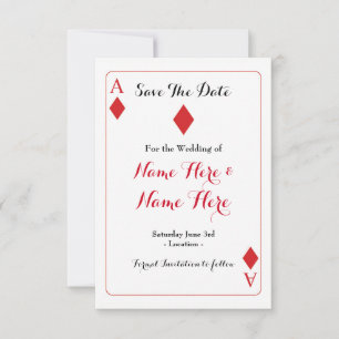 Enregistrer La Date Diamonds Jouer Carte Mariage I