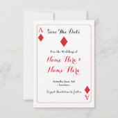 Enregistrer La Date Diamonds Jouer Carte Mariage I (Devant)