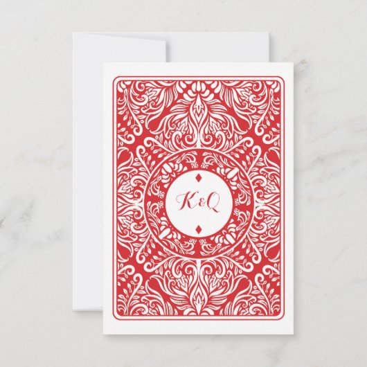 Enregistrer La Date Diamonds Jouer Carte Mariage I (Dos)