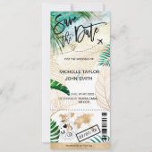 Enregistrer la date Embarquement Pass Carte du mon (Devant)