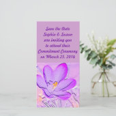 Enregistrer la date Embossée des cartes crocus vio (Debout devant)