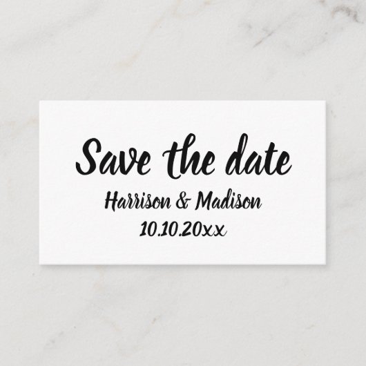 Enregistrer la date, Faire-part de Mariage de scri (Devant)