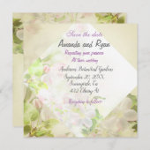 Enregistrer la date faire-part de mariage floral (Devant / Derrière)