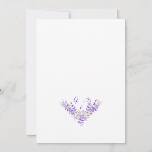 Enregistrer la date faire-part de mariage Lavander (Dos)