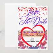 Enregistrer la date Faire-part de mariage modifiab (Devant / Derrière)