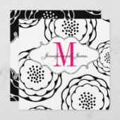 Enregistrer La Date Faire-part de mariage Rose Bla (Devant / Derrière)