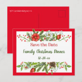 Enregistrer la date Famille Invitation de dîner de (Devant / Derrière)