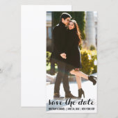 Enregistrer la date Fiançailles Modern Carte photo (Devant / Derrière)