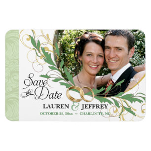 Enregistrer la date - Floral Sage Vintages Magnets