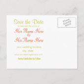 Enregistrer la date Floral Yellow Willow Carte pos (Dos)