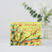 Enregistrer la date Floral Yellow Willow Carte pos (Debout devant)