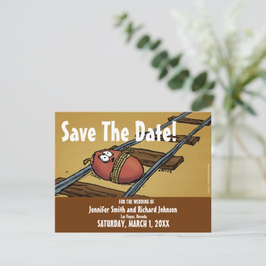 Enregistrer la date Funny Mariage Date Invitation (Debout devant)