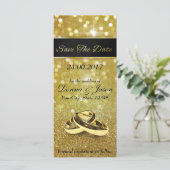 Enregistrer la date Gold Mariage anneaux - Carte r (Debout devant)