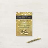 Enregistrer la date Gold Mariage Bagues - Post-it® (Sur un bureau)
