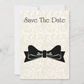Enregistrer la date Invitation avec cravate arc no (Devant)
