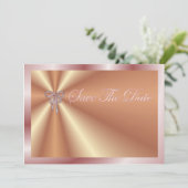 Enregistrer la date Invitation avec ruban de perle (Debout devant)