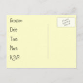 Enregistrer la date Invitation cartes postales Pou (Dos)