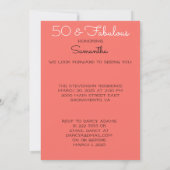 Enregistrer La Date Invitation Combinaison Corail (Dos)