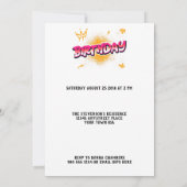 Enregistrer la date Invitation de fête d'anniversa (Dos)