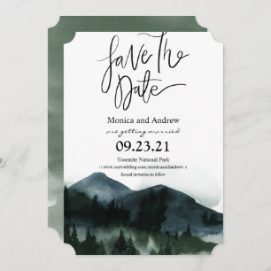 Enregistrer la date Invitation de Forest Mountain