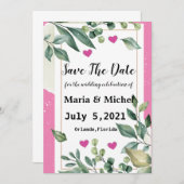 Enregistrer La Date Invitation De Largement (Devant / Derrière)