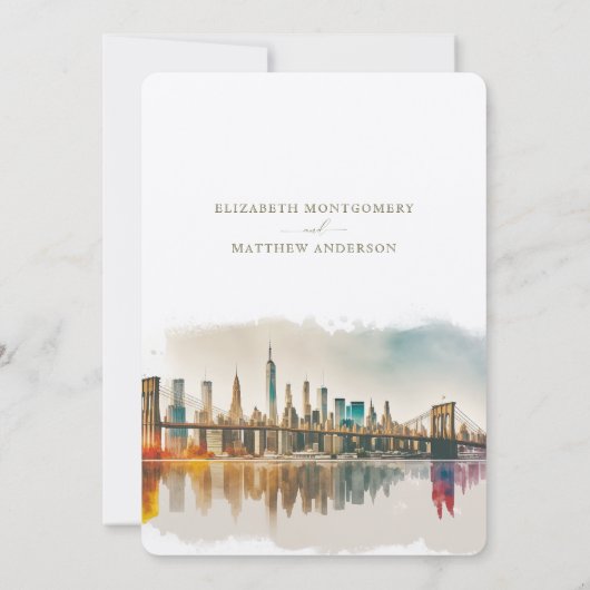 Enregistrer La Date Invitation Destination New Yor (Dos)