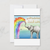 Enregistrer la date Invitation Eléphant et Ecritur (Devant)