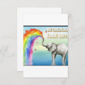 Enregistrer la date Invitation Eléphant et Ecritur (Devant / Derrière)