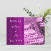 Enregistrer La Date Invitation Violet Gemstone Mos (Debout devant)