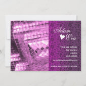 Enregistrer La Date Invitation Violet Gemstone Mos (Dos)