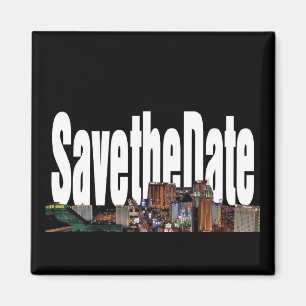 Enregistrer la date Las Vegas Strip Magnet