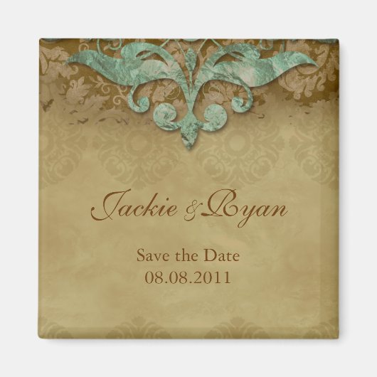 Enregistrer la date Magnet Antique Verdigris (Devant)