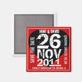 Enregistrer la date Magnet Big Date Rouge (Recto/Verso)