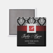 Enregistrer la date Magnet Bijoux Broche Rouge Noi (Recto/Verso)