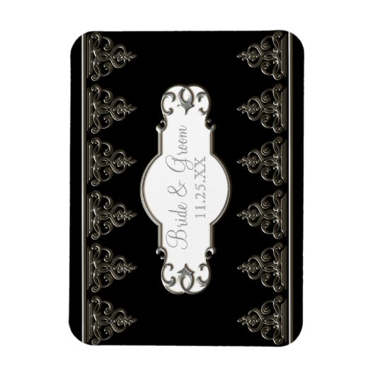 Enregistrer la date Magnet classique baroque araig (Vertical)