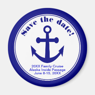 Enregistrer la date Magnet Nautical Cruise Beach M