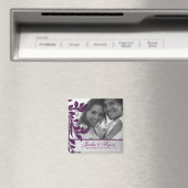Enregistrer la date Magnet Photo Purple Sparkle (In Situ (Lave-vaisselle))