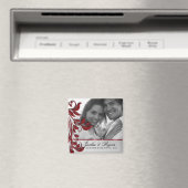 Enregistrer la date Magnet Photo Red Sparkle (In Situ (Lave-vaisselle))