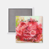 Enregistrer la date Magnet Rose (Recto/Verso)
