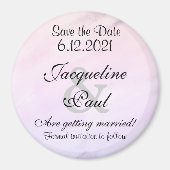 Enregistrer la date Magnets d'aquarelle violet (Devant)