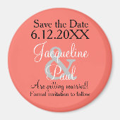 Enregistrer la date Magnets de corail (Devant)