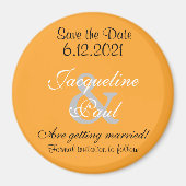 Enregistrer la date Magnets orange (Devant)