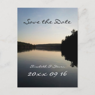 Enregistrer la date Mariage carte postale Lac au c