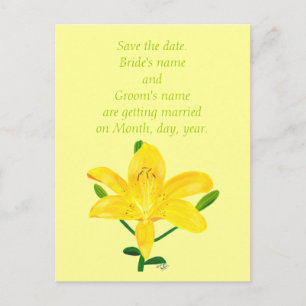 Enregistrer la date mariage cartes postales, Lys j