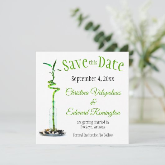 Enregistrer La Date Mariage Faire-part Lucky Bambo (Debout devant)