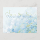 Enregistrer la date mariage hydrangea carte postal (Devant)