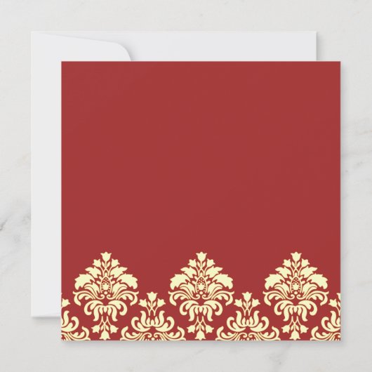 Enregistrer la date mariage inviter carte rouge da (Dos)